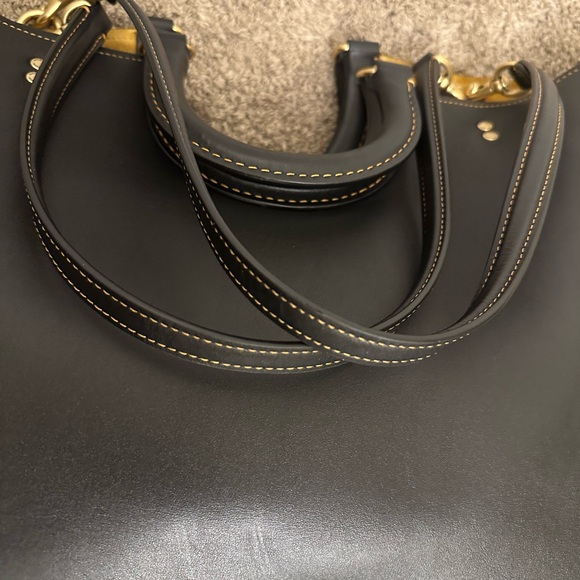 Coach Rae Tote Black Leather Bag - Picture 3 of 12